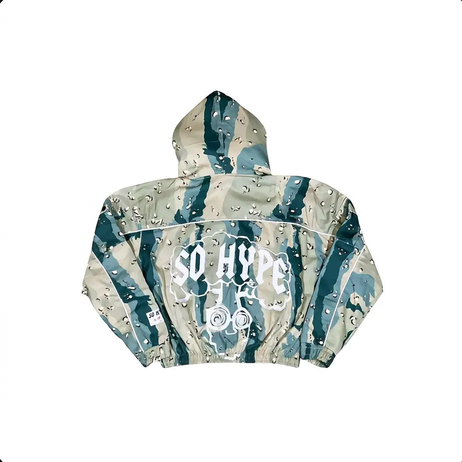"In Plain Sight" Camo Double-Hooded Jacket